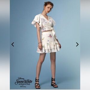 Saturday Club Snow White Eyelet Mini Skirt Set